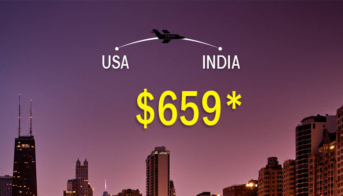 DECEMBER TRAVEL OFFERS : USA TO INDIA ROUND TRIP STARTS FROM $659*