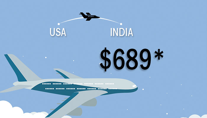 Black Friday Sale : USA TO INDIA ROUND TRIP STARTS FROM $689*