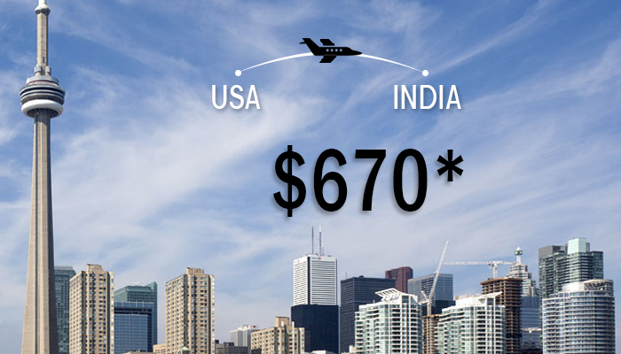 Thanksgiving Travel Deals : USA TO INDIA ROUND TRIP STARTS FROM $670*