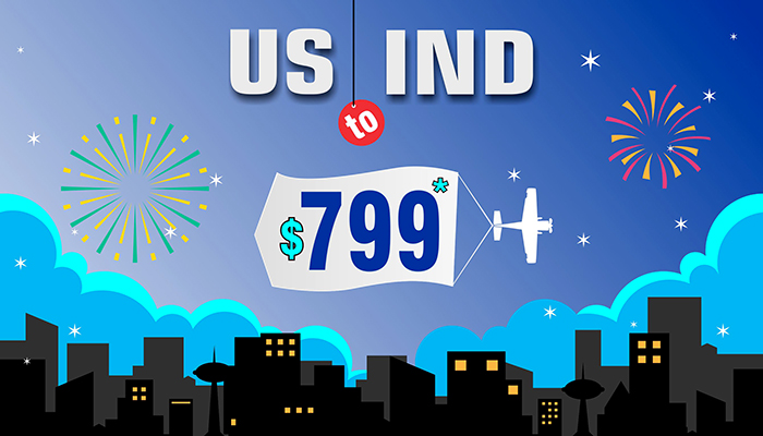 NEW YEAR TRAVEL OFFERS : USA TO INDIA ROUND TRIP STARTS FROM $799*