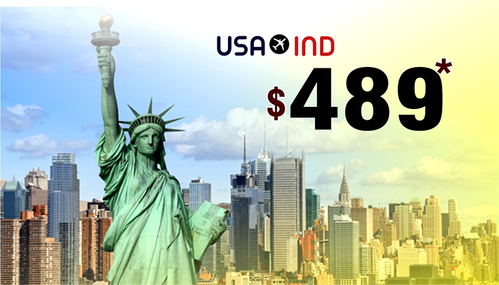 APRIL TRAVEL OFFERS : USA TO INDIA ROUND TRIP STARTS FROM $489*