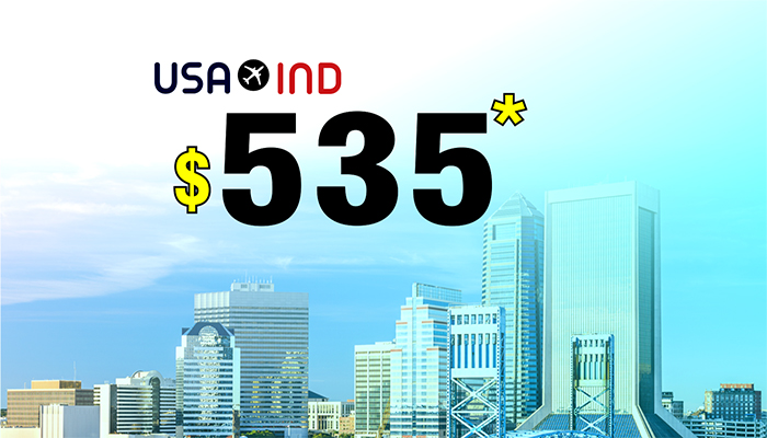 MAY TRAVEL OFFERS : USA TO INDIA ROUND TRIP STARTS FROM $535*